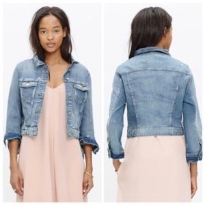 Madewell The Crop Jean Jacket Size Medium